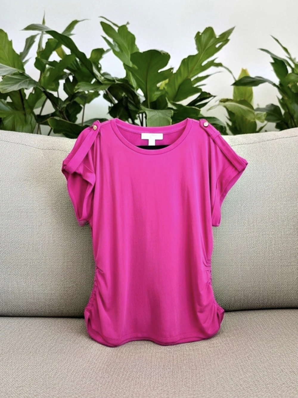 Michael Kors Pink Short Sleeve Blouse - Like New